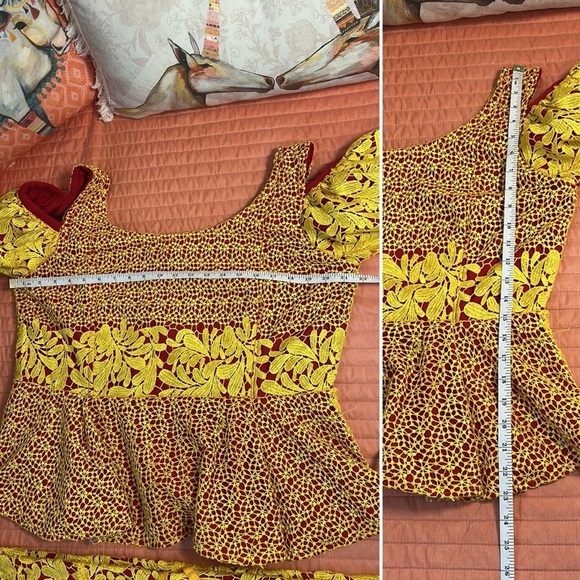 Vibrant African Ankara Style Lace Top & Skirt Set approximate size XL-XXL - Picture 15 of 17